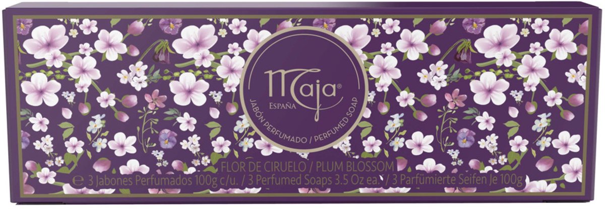 Maja Plum blossom zeep 3 x 100 gram 300 Gram