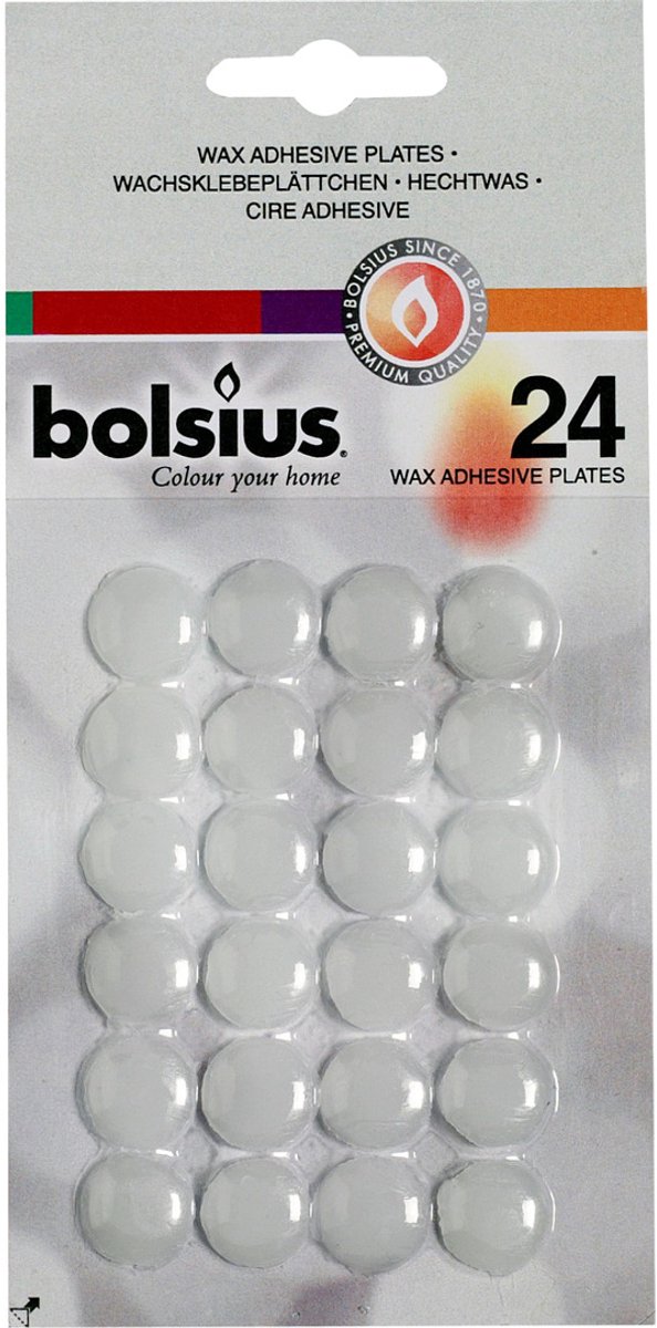 Bolsius Hechtwasrondjes - 24 stuks per verpakking - Wit