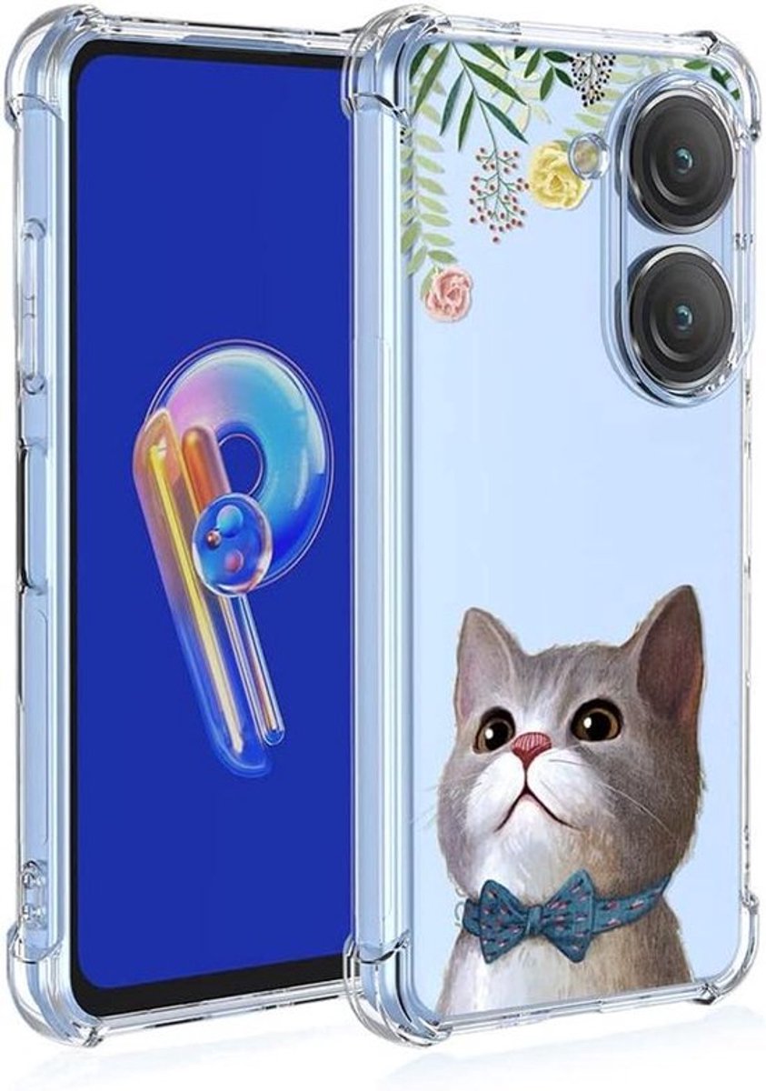 Transparante cover met - Siliconen bumper case voor Asus Zenfone 9