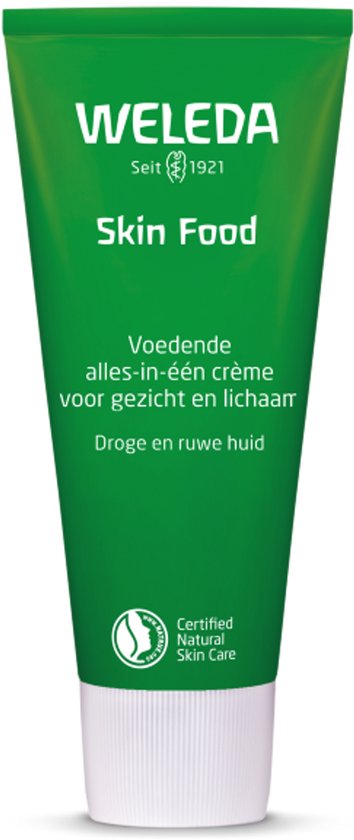 WELEDA Skin Food - Intensief Voedende Crème - Voor Gezicht En Lichaam - Voedt Alle Plekjes Die Ruw En Droog Zijn - Vermindert Trekkerig Gevoel Bij Droge Huid - 100% Natuurlijke Ingrediënten - 75ml