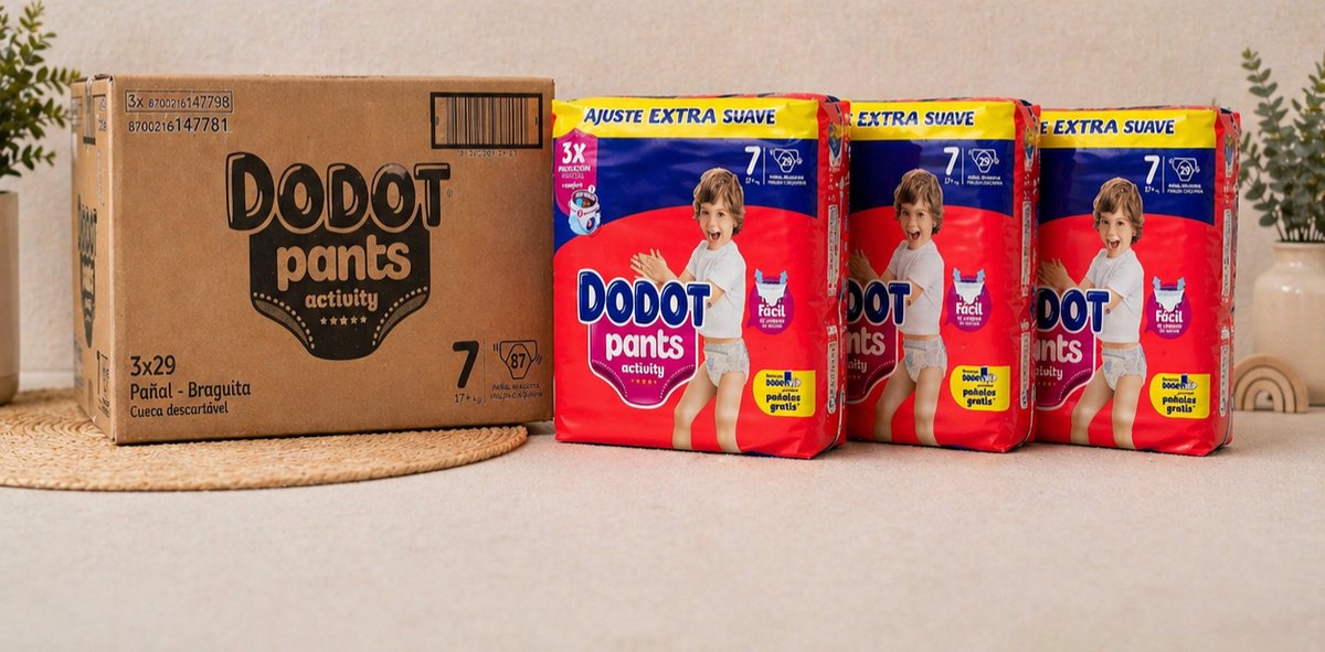 Dodot Pants Activity Maat 7 (17+ kg) - Luierbroekjes - Maandbox - 87 stuks (3x29)