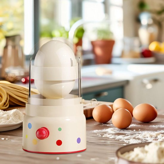 Eiermixer Keukengadget - Gouden Eiermaker - Snel Ingrediënten Mengen - Handmatig Easy-Pull Mechanisme - 9 x 9 x 9 cm — afbeelding 5