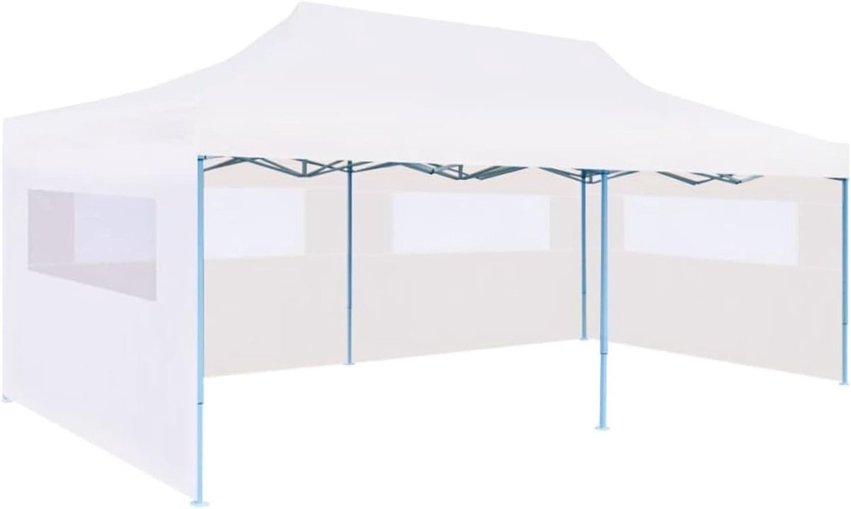 Opvouwbare feesttent - Partytent waterdicht - Buiten evenementen - Stevig stalen frame - 3x6 meter - Wit