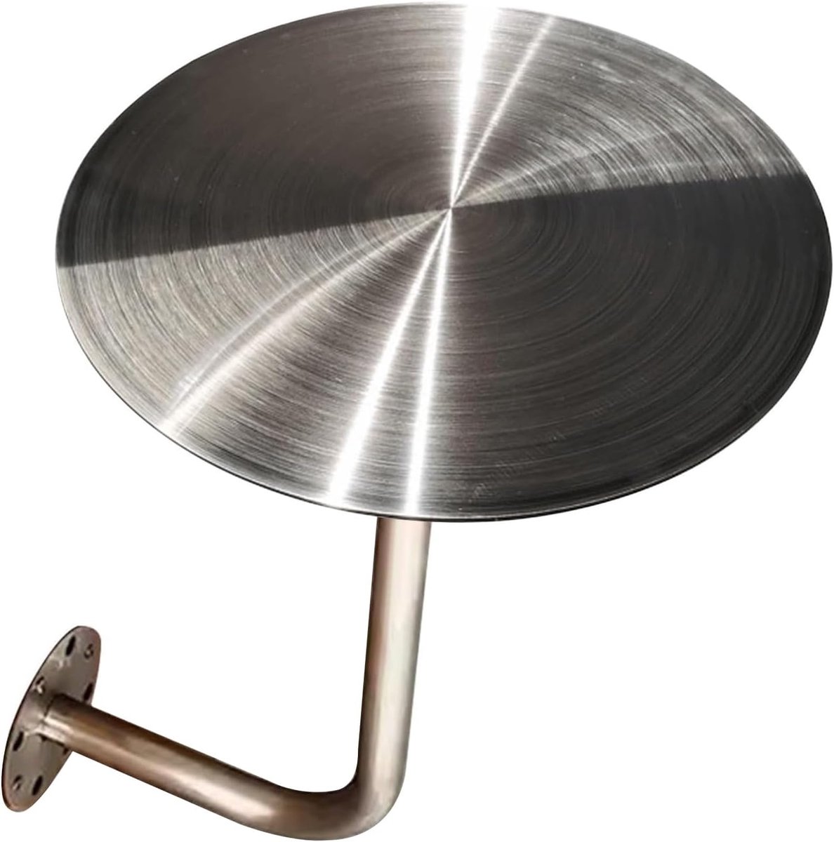 Moderne Bartafel - Ronde Cocktailtafel - Kleine Ruimtes - Aan Muur Gemonteerd - 30x30x45cm - Zilver