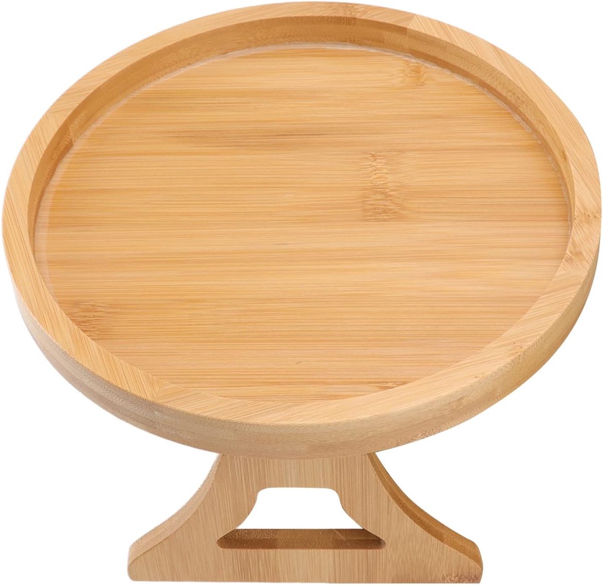 Bank Armleuning Tafel - Sofa Tray - Drankjes en Snacks - Klemontwerp - 26x26x6 cm - Houtstructuur