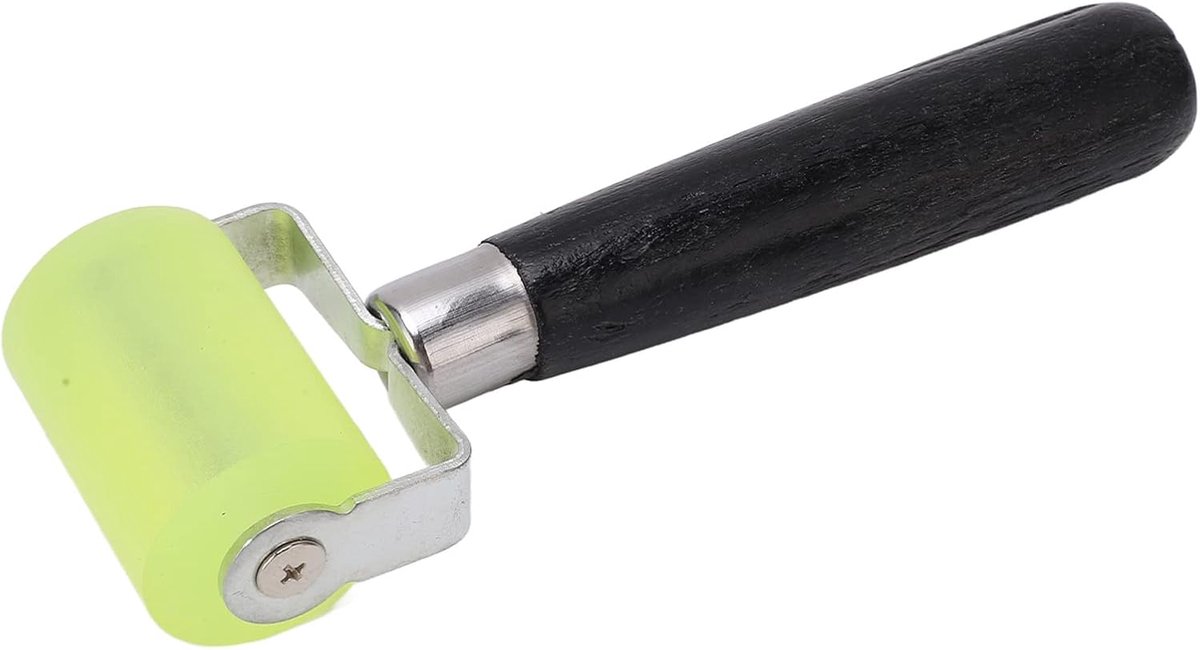 Geluiddempende Rol - Isolatie Applicator - Auto Geluidsisolatie - Siliconen met Houten Handvat - 175 mm - Grijs