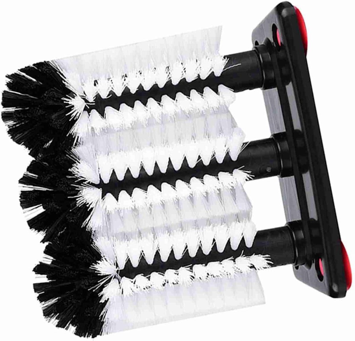 Glazenwasser Bar - Bekerreiniger Gootsteen - Snel Glazen Schoonmaken - Draaibare Nylon Borstels - 19 x 10 x 19 cm