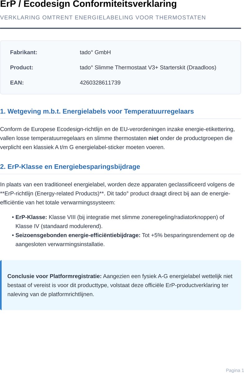 tado° Slimme Thermostaat V3+ Starterskit - Draadloze variant – foto 2