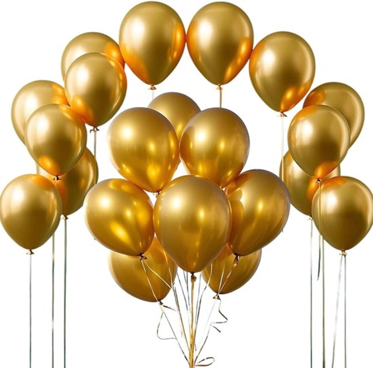 Allecto Plus - Voor verjaardag - 50 stuks metallic gouden ballonnen