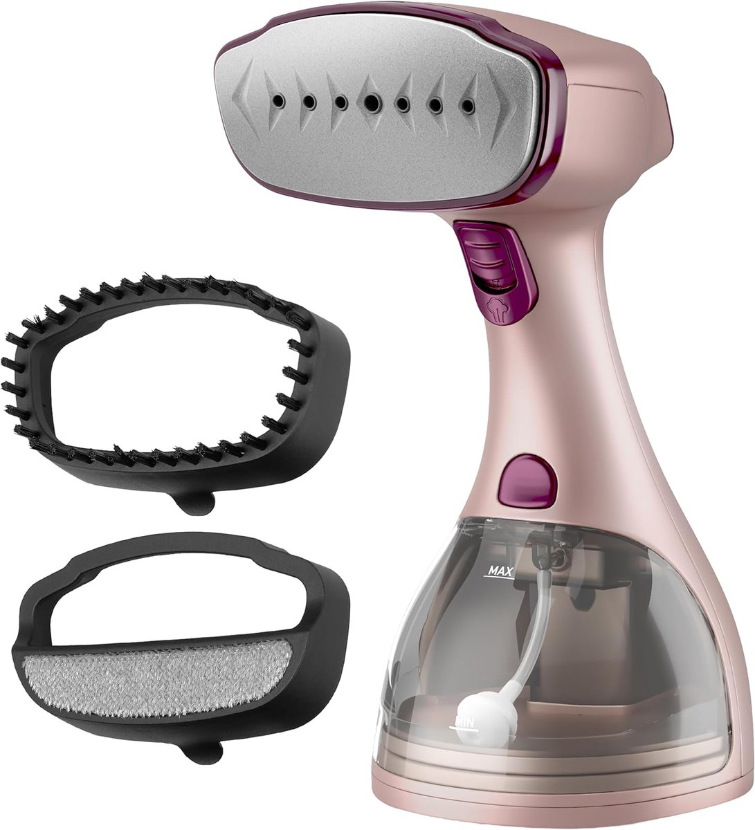 Verticale Kledingstomer - Stoomstrijkijzer Reisstomer - Kreukvrij Maken Kleding - Testwinnaar 1500W - 300ml Tank - Roze