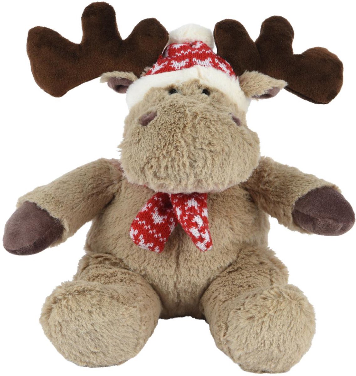 Pluche rendier knuffel 25cm zacht speelgoed rendier.