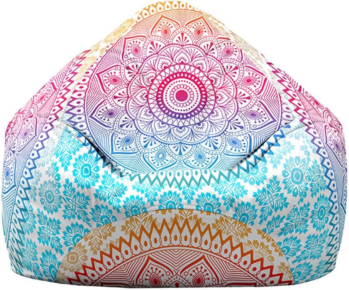 Zitzakhoes - Stoelhoes - Speelgoed opbergen - Wasbaar katoen linnen - 70x80cm - Blauw