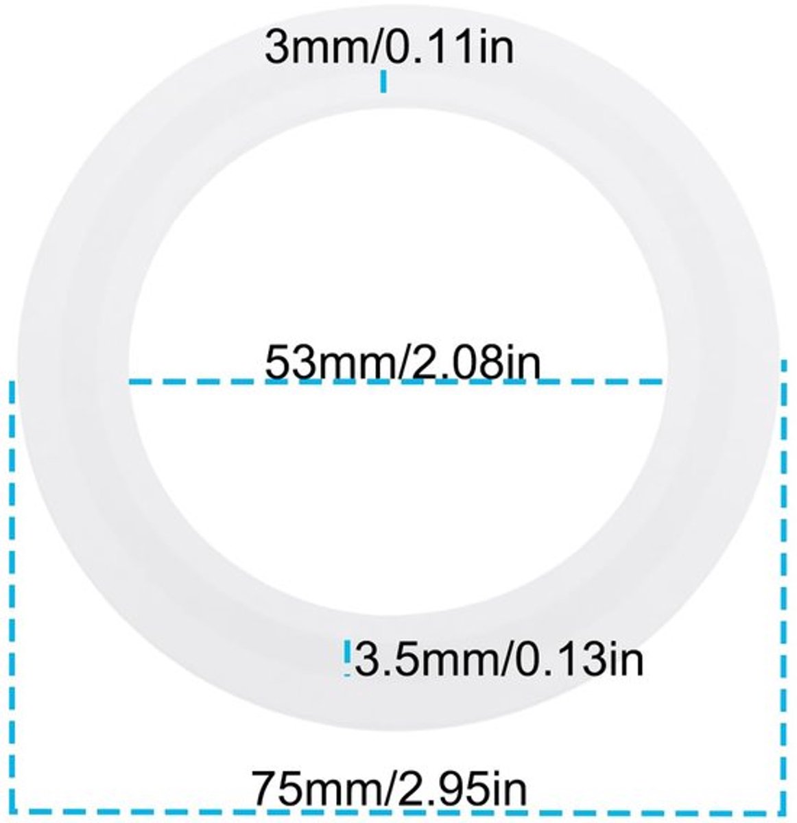 Jhubersproducts - O-ring Gaskets - 5x 2 Inch - Geschikt voor Hot Tub - Hoogwaardige