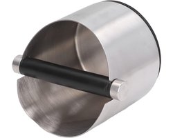 Afklopbak Koffie - Koffiedik Bak - Espresso Bereiding - Ergonomische Rand - Compact Ontwerp - Zilverkleurig