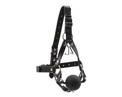 Neushaak Ball Gag Hoofdharnas - Neushaak Ball Gag Hoofdharnas | BDSM Hoofdharnas met Siliconen Gag en Neushaak | Volledig Verstelbaar