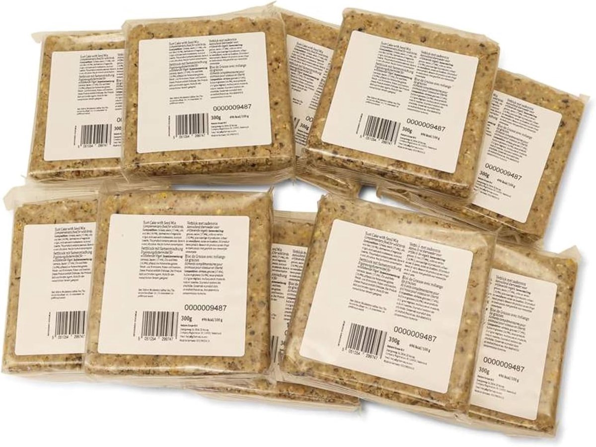 Vetblok met Zadenmix - Plantaardig - Eiwitgehalte >15% - Geschikt voor Tuinvogels