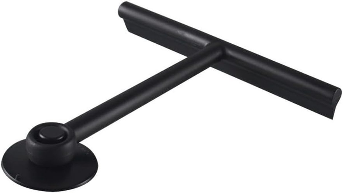 Glaswisser met Houder - Badkamerwisser Douchewisser - Streeploos Reinigen - Antislip Handvat - 217 x 195 cm - Zwart