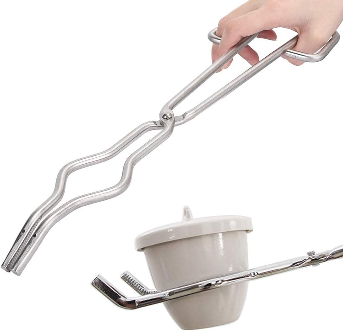 Metalen Kroestang - Bekerklem Laboratorium - Lab Benodigdheden - Sterke Constructie - 40 cm - Zilver