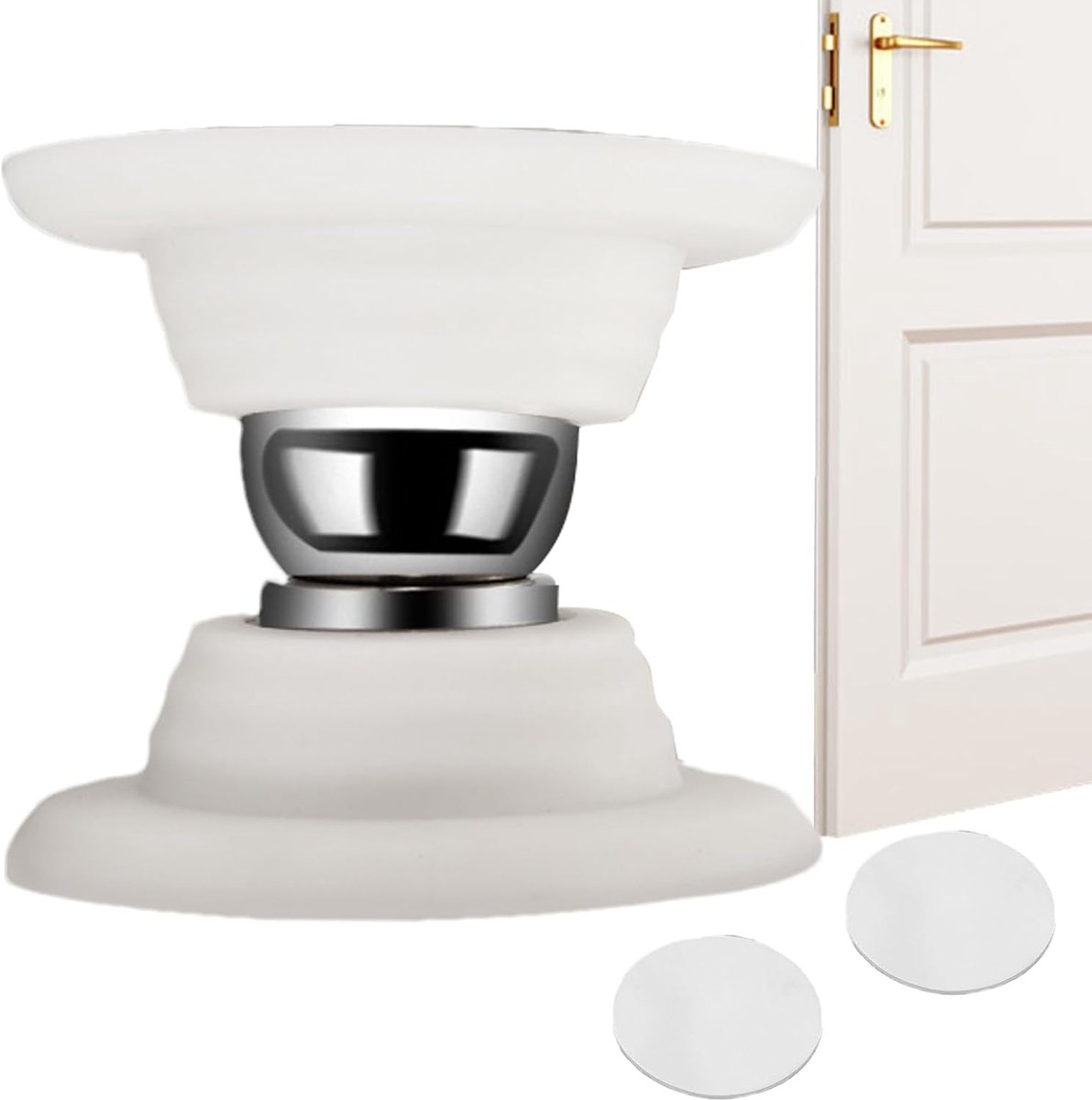 Deurstopper - Deurvanger - Deur Open Houden - Stil Met Buffer - 5.5 cm Hoog - Wit