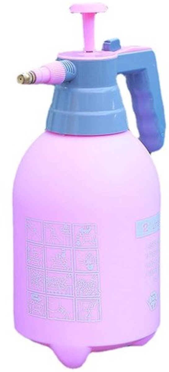 Dailygoods- Tuinsproeifles 2L - Kunststof Spuitfles - Verstelbare Sproeier - Hoge