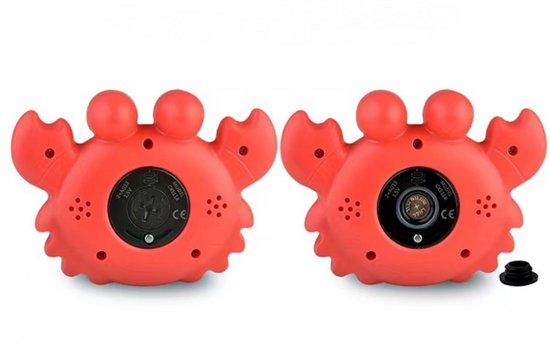Badthermometer - Elektronische watertemperatuurmeter - Waterthermometer voor het bad - Krab - Veiligheid voor pasgeboren baby's - Drijvend badspeeltje - Cadeau voor peuters, meisjes, jongens en baby's van 1, 2, 3 en 4 jaar - rood — afbeelding 5