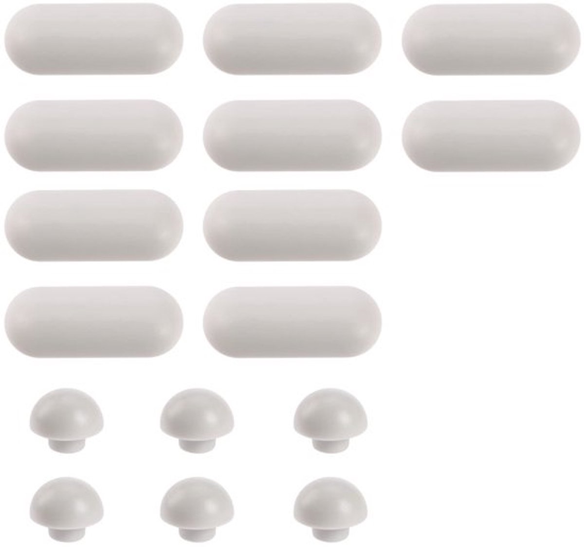 Toiletzitting bumper set - 10 ovaal, 6 ronddruppel