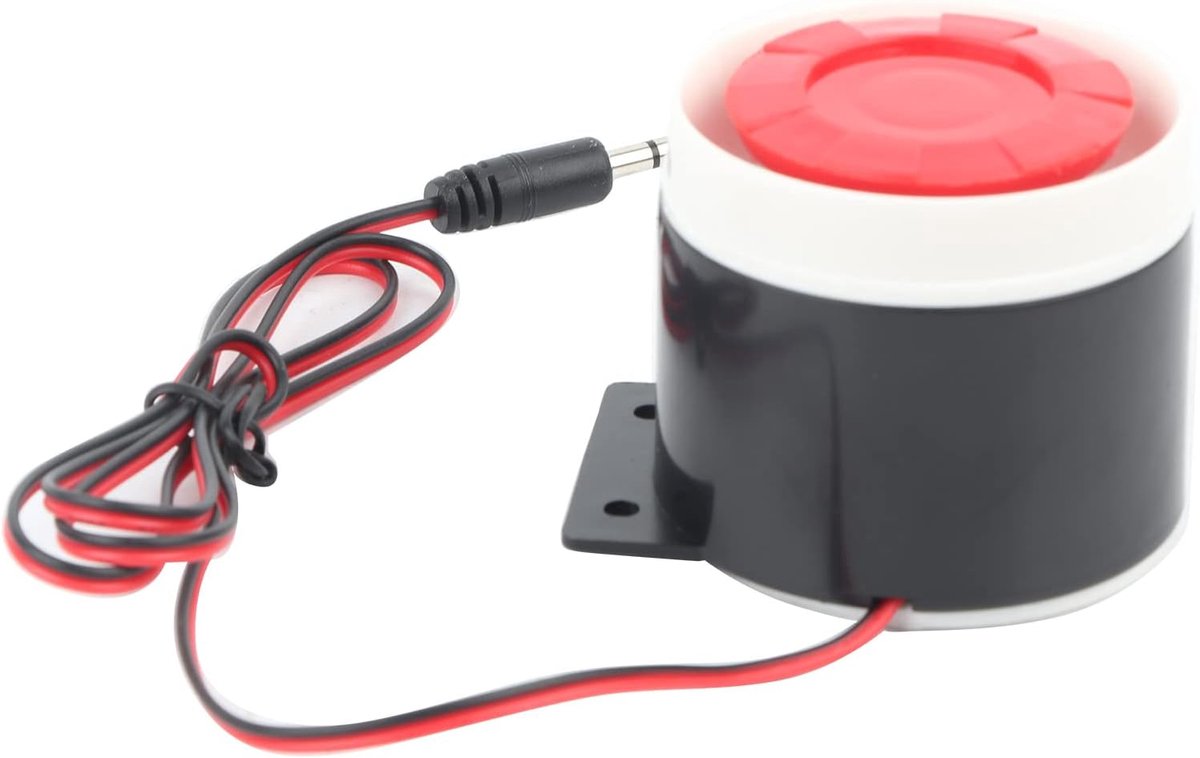 Alarm Systeem - Geluidssirene - Huisbeveiliging - 110dB Luid - 12v DC - Rood Zwart