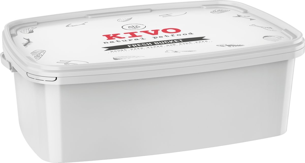 Kivo Petfood Fresh Bucket 2 stuks - Voor het bewaren en vers houden van vers vlees