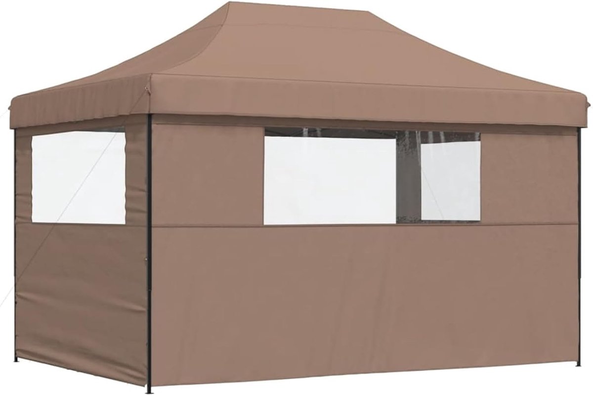 Partytent Pop-up - Vouwpaviljoen Tuin - Feestelijke Bijeenkomsten - Waterdicht Oxford Doek - 410 x 279 cm - Bruin