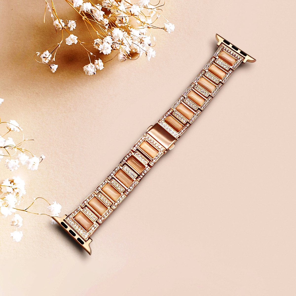 Luxe Strass Horlogebandje met Edelstenen Geschikt voor Apple Watch - 38/40/41mm