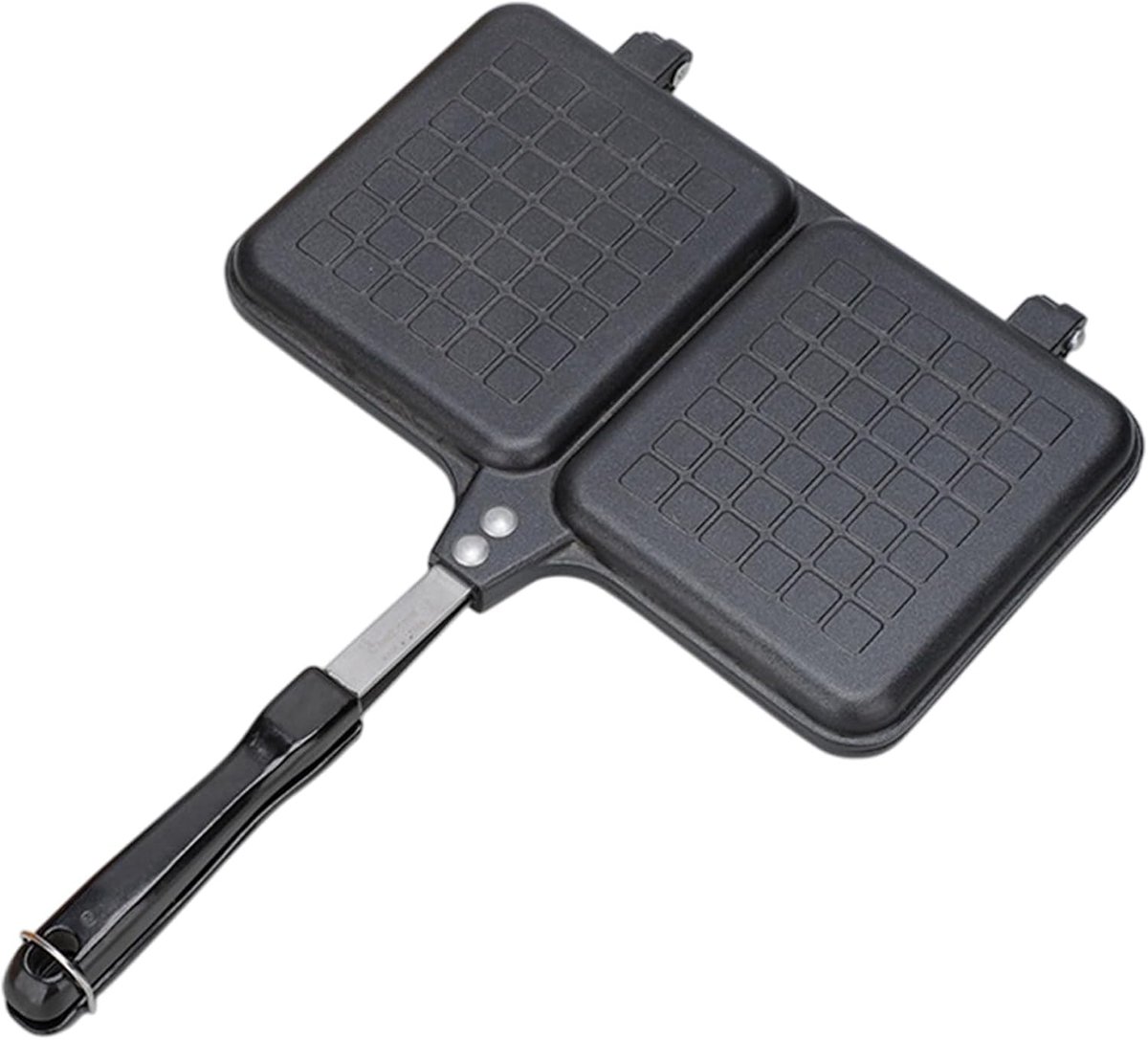 Sandwich Maker Tosti Apparaat Snelle Maaltijden Dubbelzijdig 36x25cm Zwart