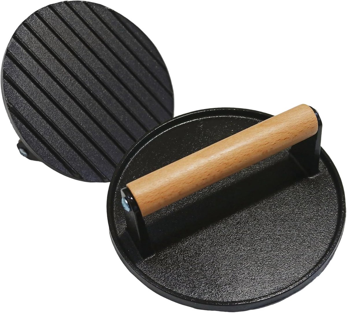 Hamburger Pers Vleesvermaler Grill Professioneel Grillen Voedselveilig Metaal 18 x 18 x 7 cm Rond