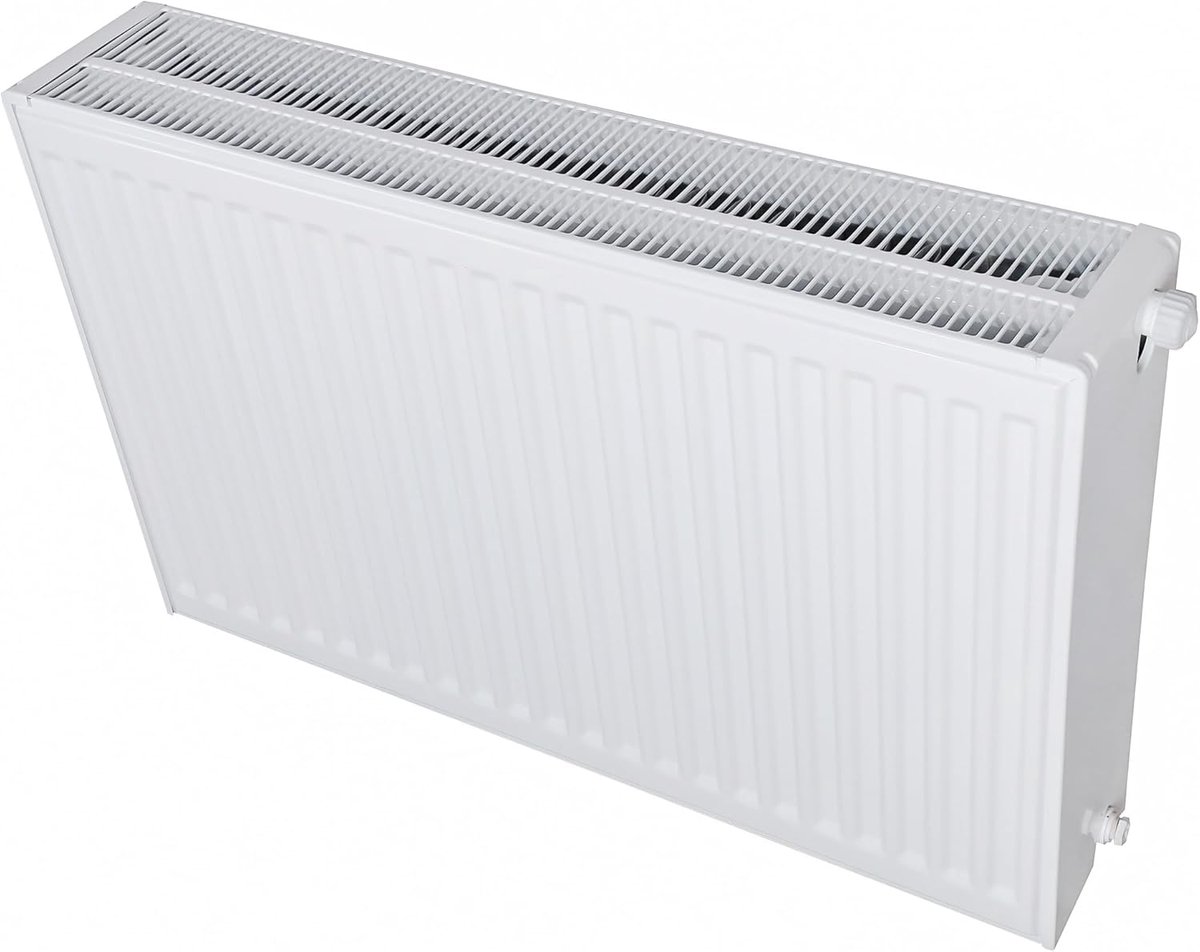 Universele radiator - Compact radiator - Verwarmen van ruimtes - 6 aansluitingen - 400x1600 mm - Wit