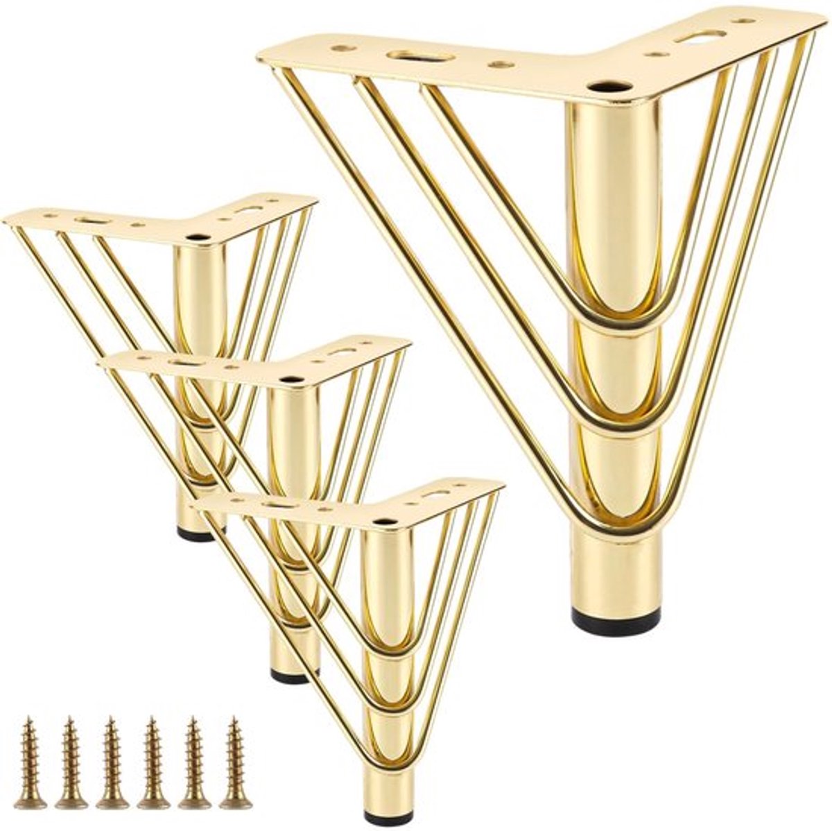 MTTProducts - 4 gouden metalen meubelpoten