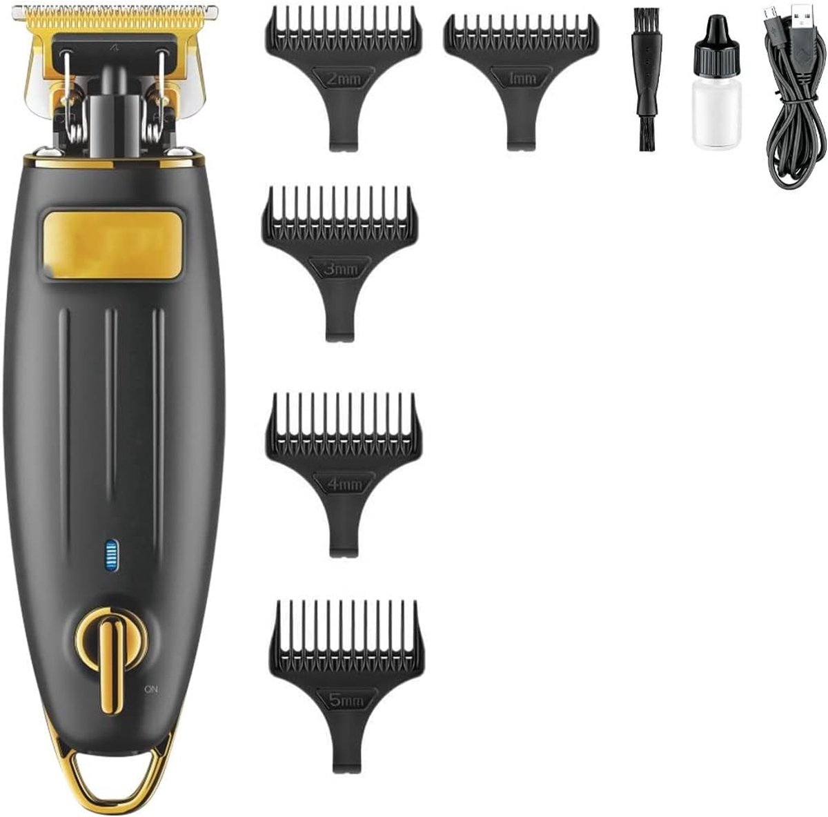 Haartrimmer Scheerapparaat - Baardtrimmer Kapper - Thuis Kapsel Maken - RVS Bladen Lang Gebruik - 16.2 cm - Zwart