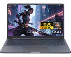 Ninkear A15 Air Gaming Laptop – 15.6" FHD – Ryzen 5 3500U – 16GB RAM – 512GB SATA SSD – Vega 8 – Windows 11 Pro – Licht & Snel