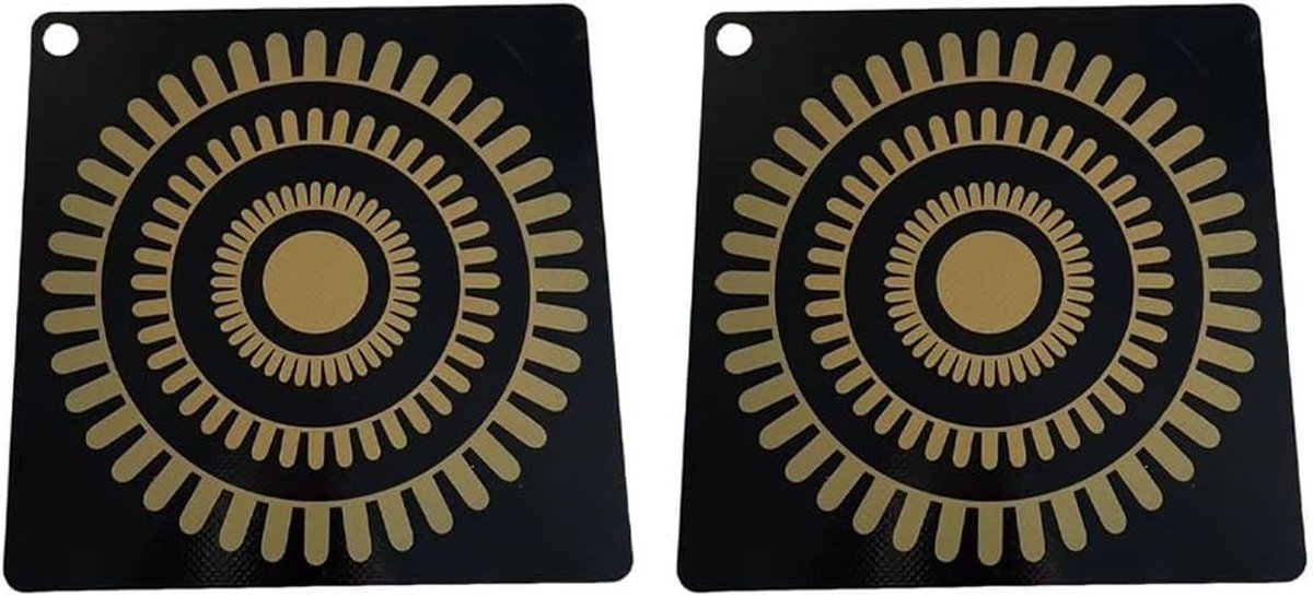 Inductie Kookplaat Mat Beschermmat Kookplaat Koken Beschermen Thermochrome Indicator 22 cm Zwart