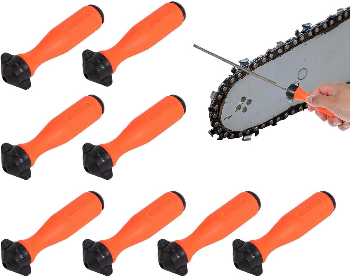 Kettingzaag Vijlhandvatten - Handgrepen voor Vijlen - Precisie Werk - Ergonomisch Ontwerp - 8 Stuks 4-5mm - Nylon