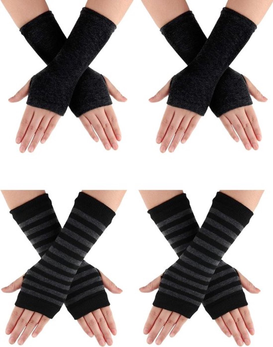 Warme fingerless handschoenen voor polsen met duimgat Allecto Plus