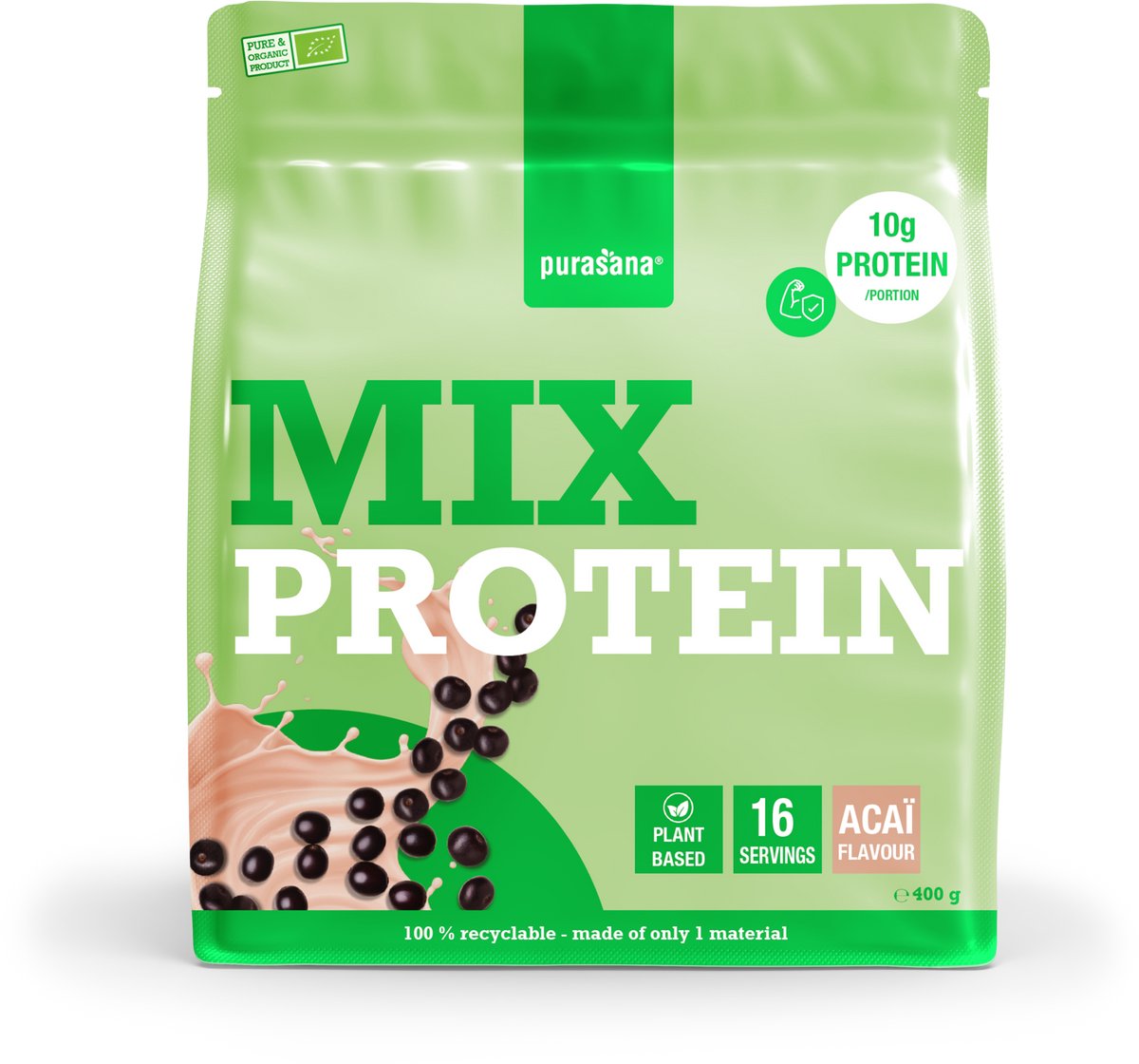 Purasana Mix Protein Powder Acaï 400GR