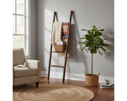 Large Kemu Wood Ladder - 1.5m - Chocolate - Japan Style