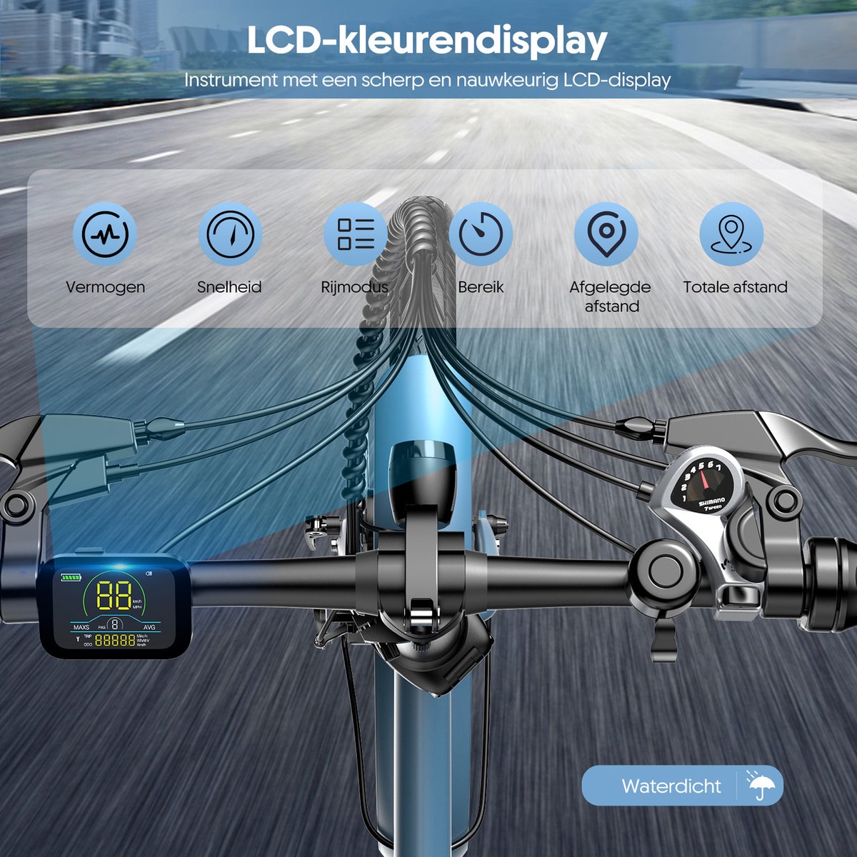 Fafrees F20 Light Elektrische Vouwfiets - 20 Inch City E-bike - 36V 20Ah Batterij - Tot 100km Bereik - Shimano 7-Versnellingen - Schijfremmen - Opvouwbaar - werkverkeer thumbnail 6
