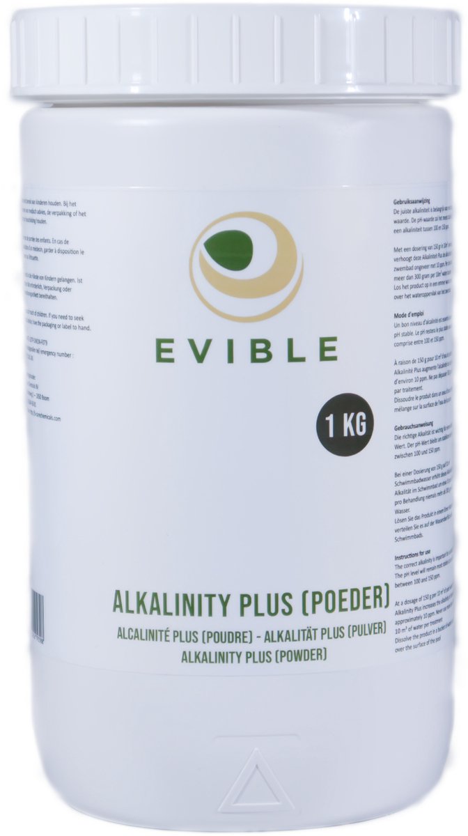 Evible Alkaliniteit Zwembad Plus - TAC plus - Alkaliniteit verhogen - 1 kg