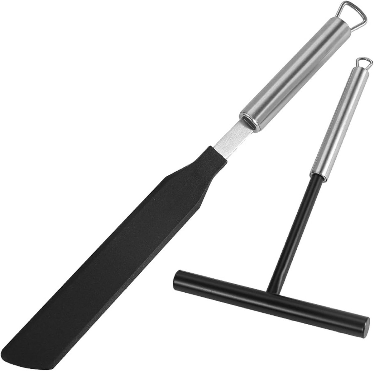 Crêpe Spreider Spatel - Beslagmaker Tools - Pannenkoeken Bakken - T-vormige Spreider - 137 Gram - Zwart