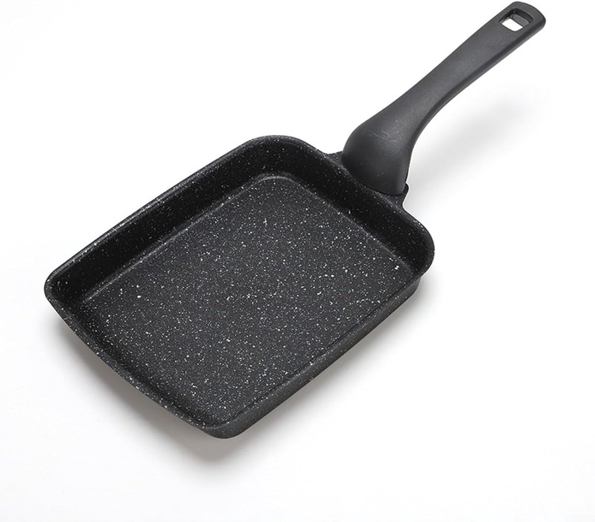 Koekenpan - Omelet pan Granieten pan - Omeletten Rollen - Vierkant Ontwerp - 35x15cm - Zwart
