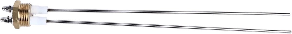 Waterniveau Sonde - Vloeistofmeter Elektrode - Veilige Ketel Controle - PTFE Isolatie Messing - 39x4x4 cm - Zilver