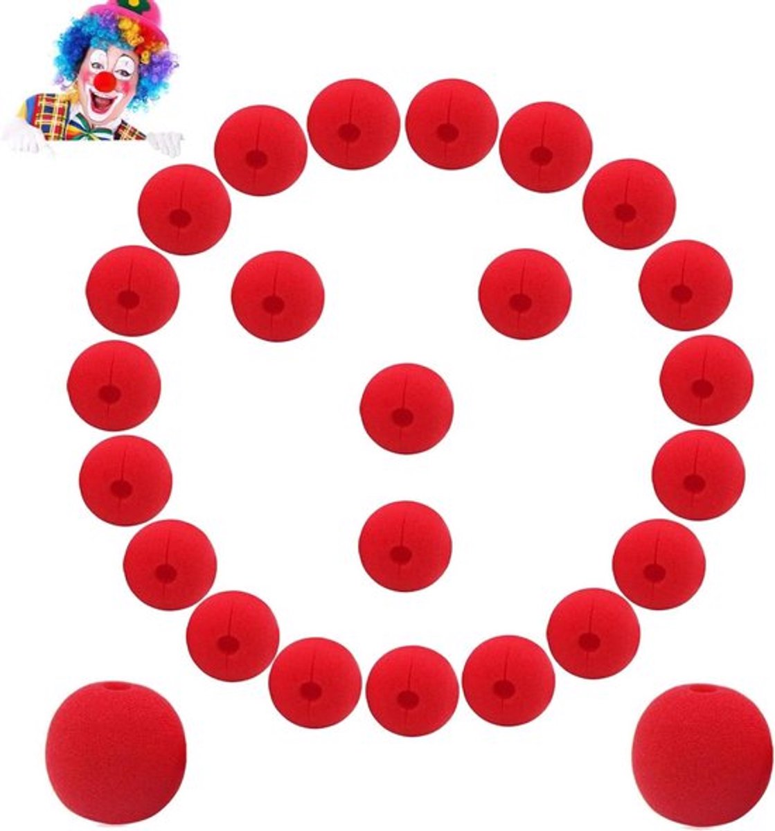 Allecto Plus - Clown Neus Schuim Rode Neus voor Circus Party