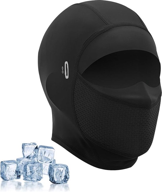 Zomer Bivakmuts - Koelende Balaclava Motor - Slub Mesh Fietsmasker - Tegen Zweten & Condens - Universele Helm Onderlaag - Ademend - Zwart
