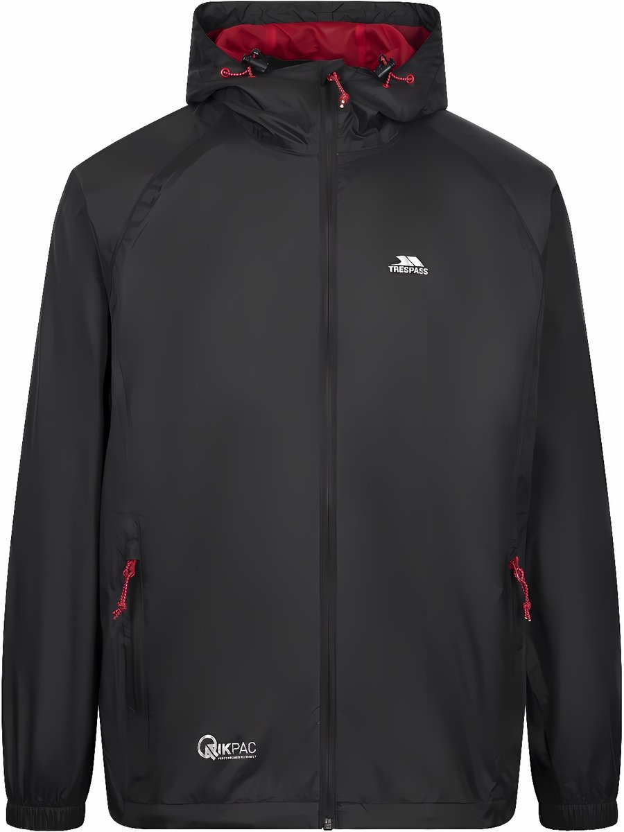 Trespass regenjas Qikpac Jacket Packaway Jacket XXS Zwart
