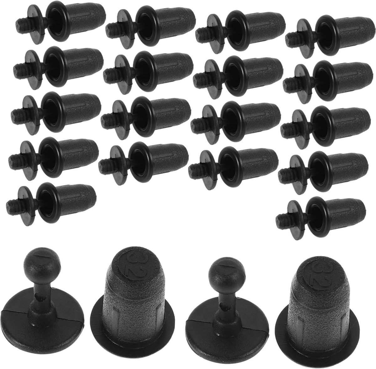 Speaker Grille Clips - Audio Montage - DIY Projecten - Eenvoudige Installatie - 20 Stuks - Zwart